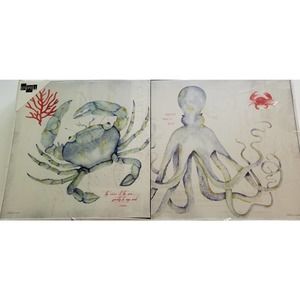 Sea Creatures Art Canvas Set of Two